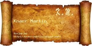 Knarr Martin névjegykártya